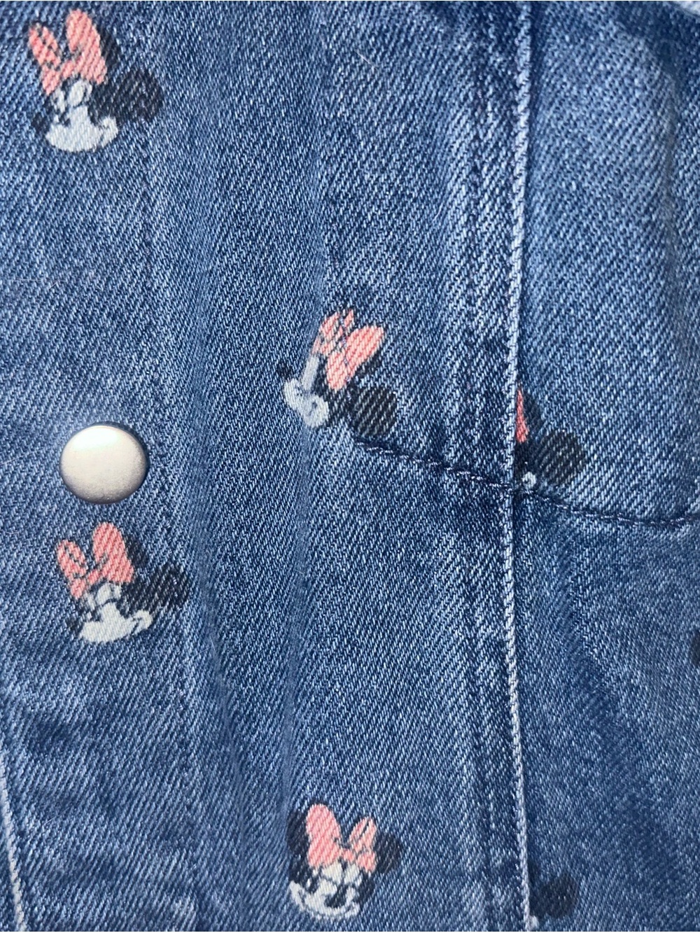 Disney Light Blue Denim Jacket with Minnie Mouse SIZE XXL - Picture 2 of 3